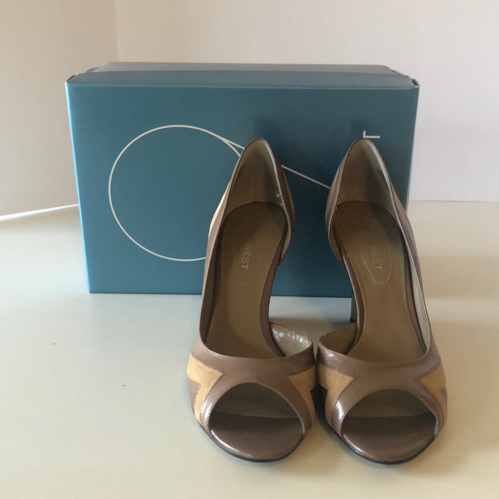 Nine West open toe wedge.